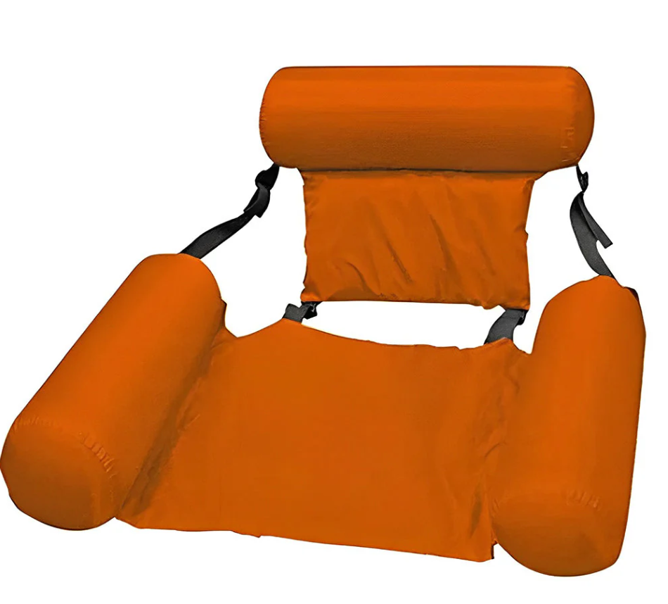 Πλωτό κρεβάτι πισίνας και ξαπλώστρα